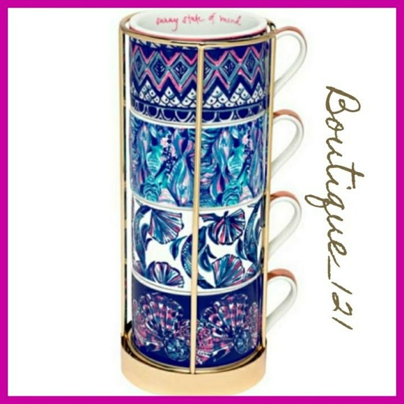 Lilly Pulitzer Accessories - Lilly Pulitzer (set of 4) Cappuccino Mug Set!
